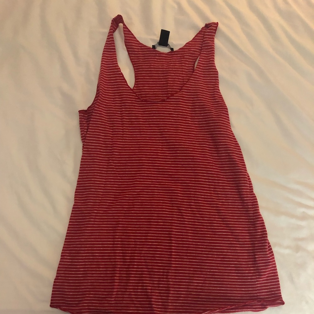 Red striped racer back tank